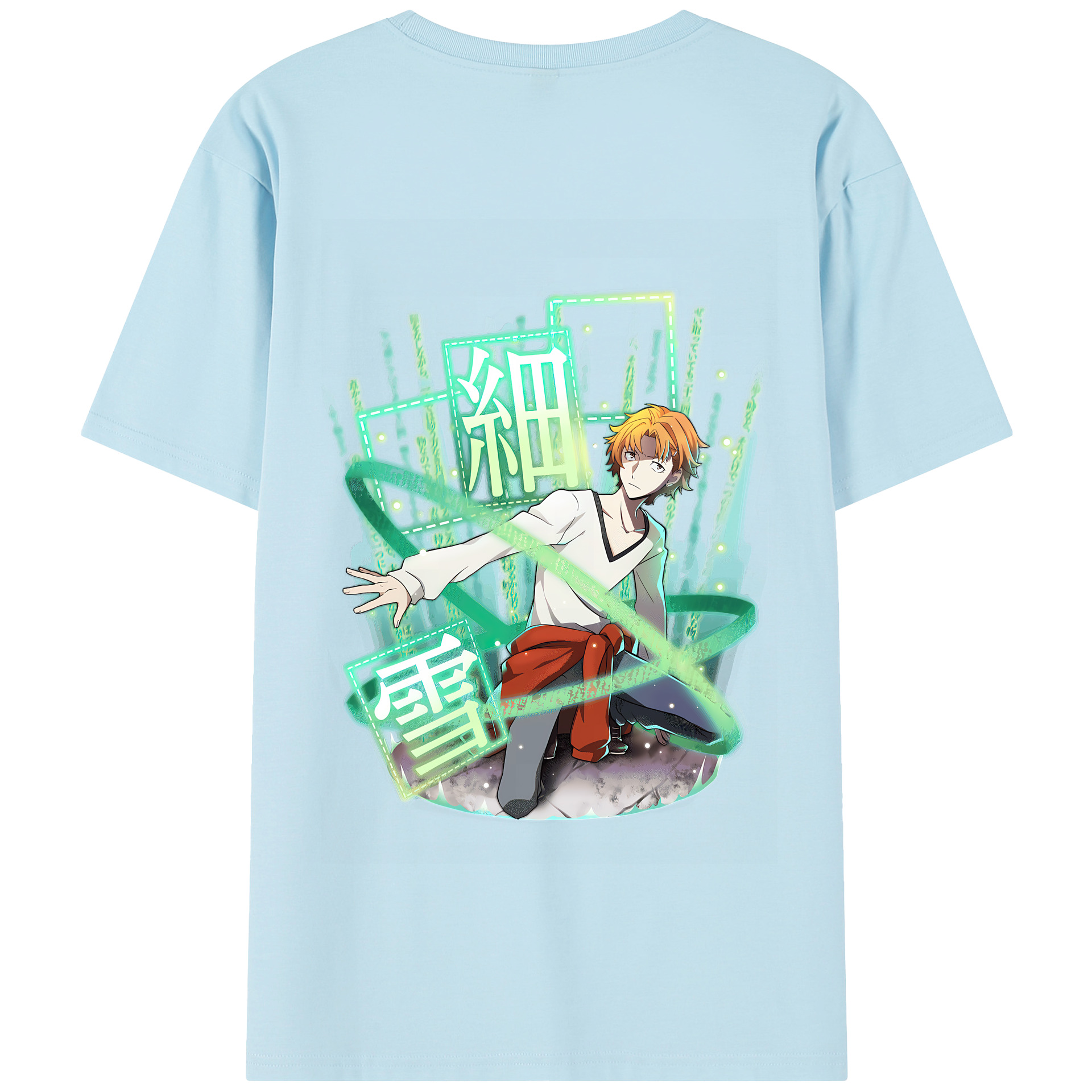 （画像用） 文豪ストレイドッグス Bungo Stray Dogs 綿100％半袖Tシャツ（背面プリント）